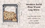 Callow Retail Log Store - Grey Solid Pine Wood Firewood Rack view 2