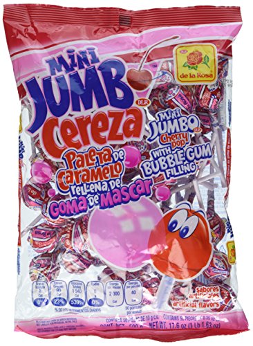 Mini Jumbo Cereza Lollipop Bubble Gum Filling Mexican Candy 50 Cherry - Thumbnail 5