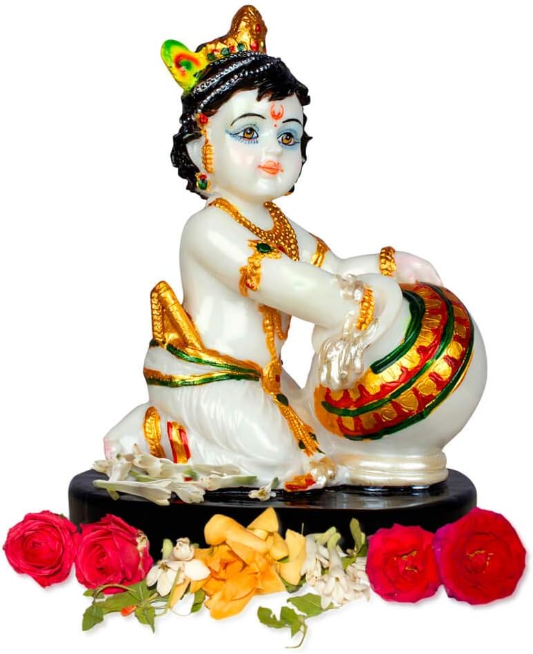 Matchless Polyresin Mackan Chor Statue, 10 cm x 20 cm x 15 cm, Multicolour, 1 Piece