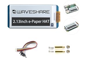 Waveshare 2.13 inch e-Paper Display Hat,V4/v3/v2 Version,Compatible with Raspberry Pi Zero W/Zero WH/Zero 2W/4B/3B+/3B/2B,Fas