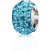 SBI Jewelry Murano Glass Charm for Bracelets Blue White Purple Spacer Charm Gift jewelry for Birthday Mother's Day