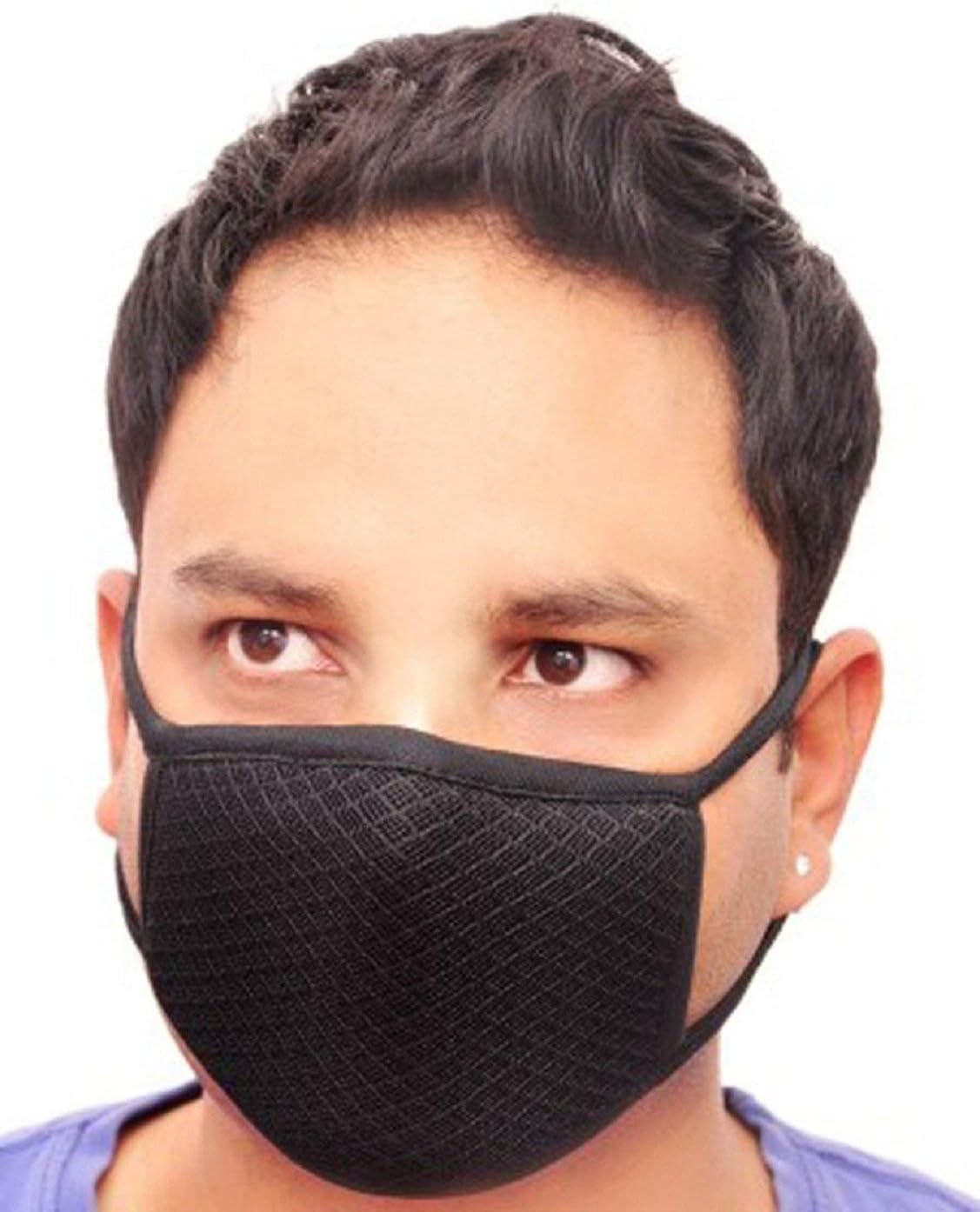 Unyks Face mask for dust pollution for men women kids bike bikers air anti pollution dustproof mask washable reusable, Black Pack of 5