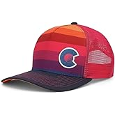 Colorado Trucker Hats for Men & Women - Custom Juicy Fader Style Ballcap with Snapback, Versatile & Conscious Outdoor Cap Red