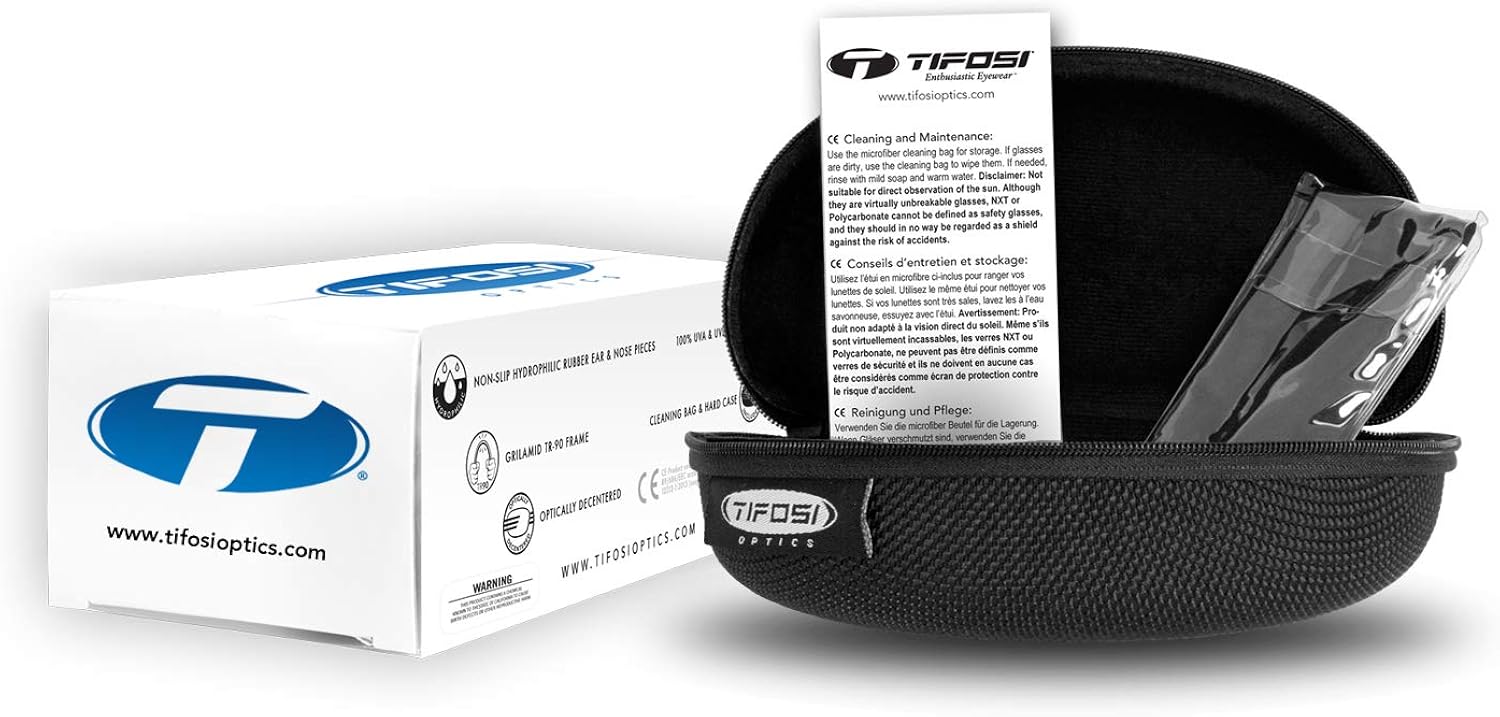 Tifosi Jet 0210400677 Wrap Sunglasses,Metallic Silver Frame/Smoke & Blue Lens,One Size: Clothing
