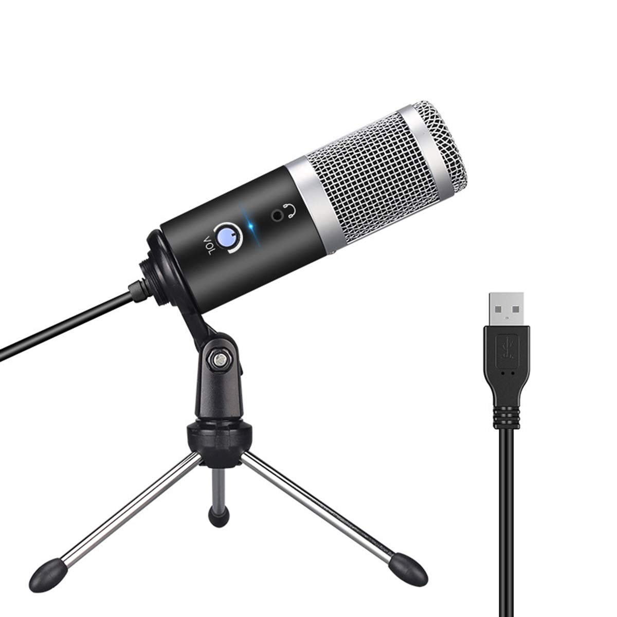 Borlai Newest USB Gaming Microphone, Studio Condenser Microphone with