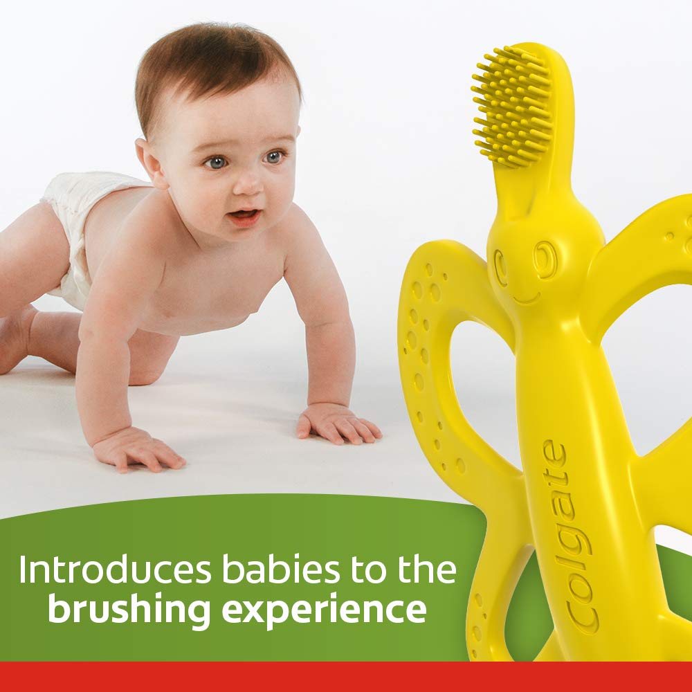 Colgate Baby Toothbrush and Teether, BPA Free â€“1 Count (Pack of 2)