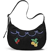 Medium Nylon Crossbody Crescent Bag: Slouchy Style Shoulder Casual with Adjustable Strap