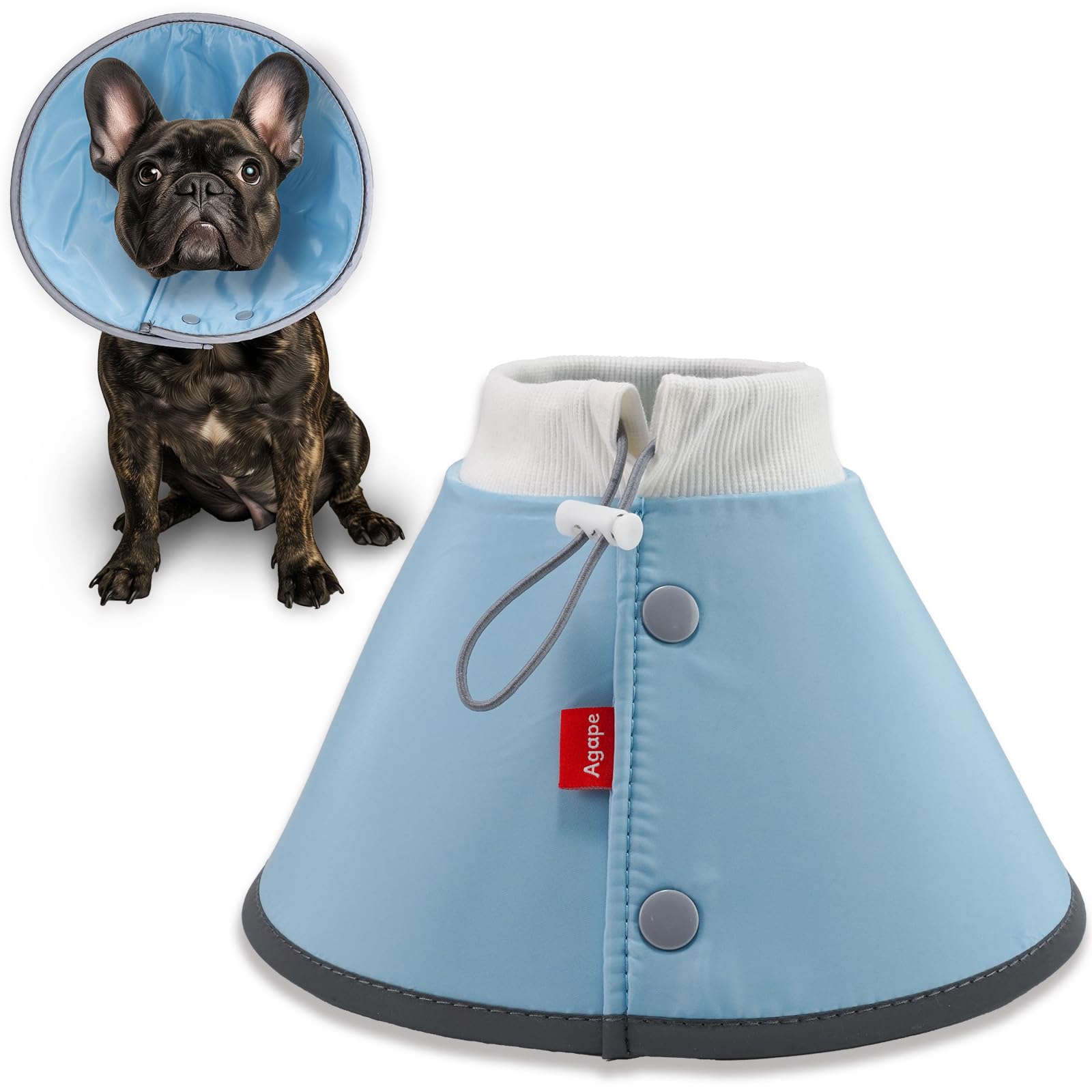 Photo 1 of Agape Soft Dog Cone for Small Dogs & Cats, Comfy Dogs Recovery Collar After Surgery, Adjustable E Collar Alternative to Stop Licking, Protective Elizabethan Cones for Pup&Kitty, Comfortable Dog Cones