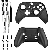 Replacement Housing Case Faceplate Cover Bottom Shell Compatible for Xbox One Elite Series 2 Controller Replacement Parts（Black）
