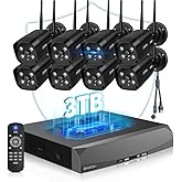 《Dual Antennas & 130°Wide Angle》Wireless Security Camera System Outdoor, Wireless Cameras for Home Security with Expandable 16CH 4K NVR, Surveillance Video Systems DVR Kits