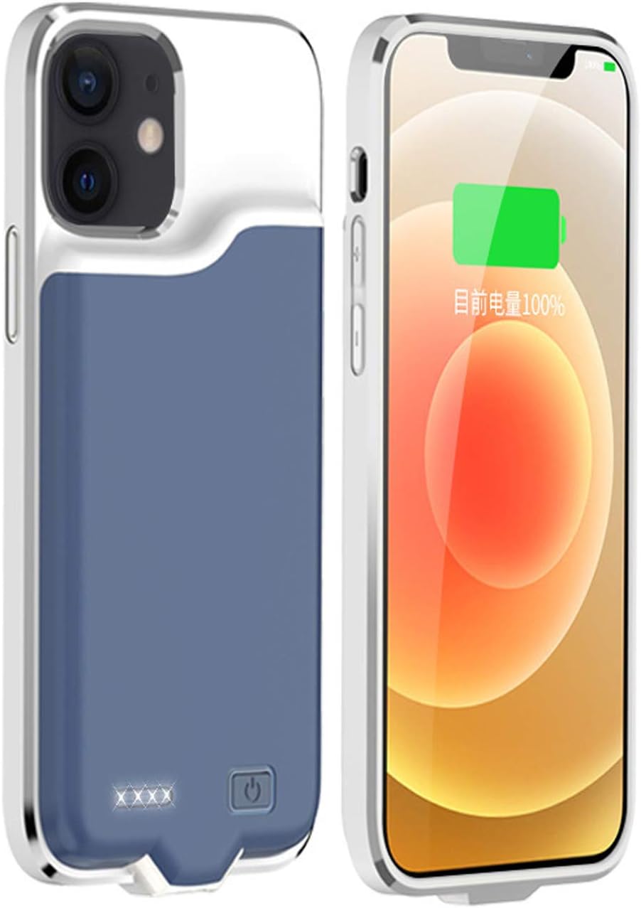 MYGIRLE Coque Batterie pour iPhone 12 Mini Batterie de Secours 6000mAh