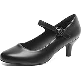 thumbnail image 2 of Mua IDIFU Women's Jessy Dress Mary Jane Shoes Low Kitten Heels Closed Round Toe Office Work 2 of 14