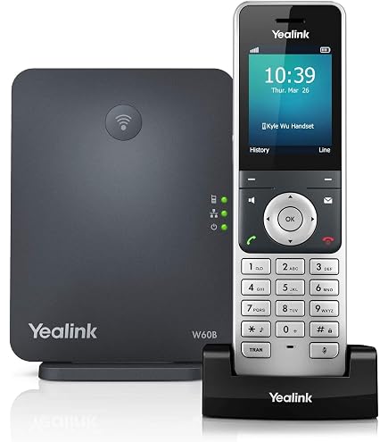 Yealink W60B DECT IPベースステーション W56Hハンドセット Amazon.com : Yealink W60B 8 Line HD VoIP DECT IP Base Cordless
