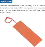 sourcing map 12V 20W Silicone Heating Pad 150x50mm Flexible Heater Mat Constant view 4