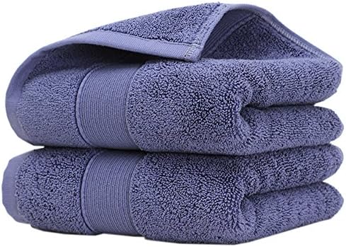 Pidada Hand Towels Set of 2 100% Cotton Highly Absorbent Soft Hand Towel for Bathroom 14 x 30 Inch (Navy Blue)