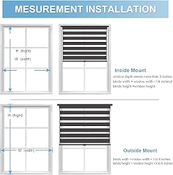 MYshade Cordless Zebra Blinds - Dual Layer Light