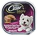 CESAR Soft Wet Dog Food Loaf & Topper in Sauce Porterhouse Steak Flavor with Peas & Carrots, (24) 3.5 oz. Easy Peel Trays