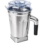 64 Oz Stainless Steel Blender Replacement Pitcher Jar, Compatible with Ascent Series, Fits 5200 5000 6300 VM0103 VM0197 E310 A2500