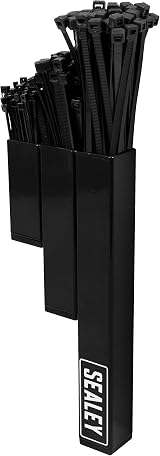 Sealey Magnetic Cable Tie Holder Black APCTHB Steel 3 Compartments 200 Ties view 2