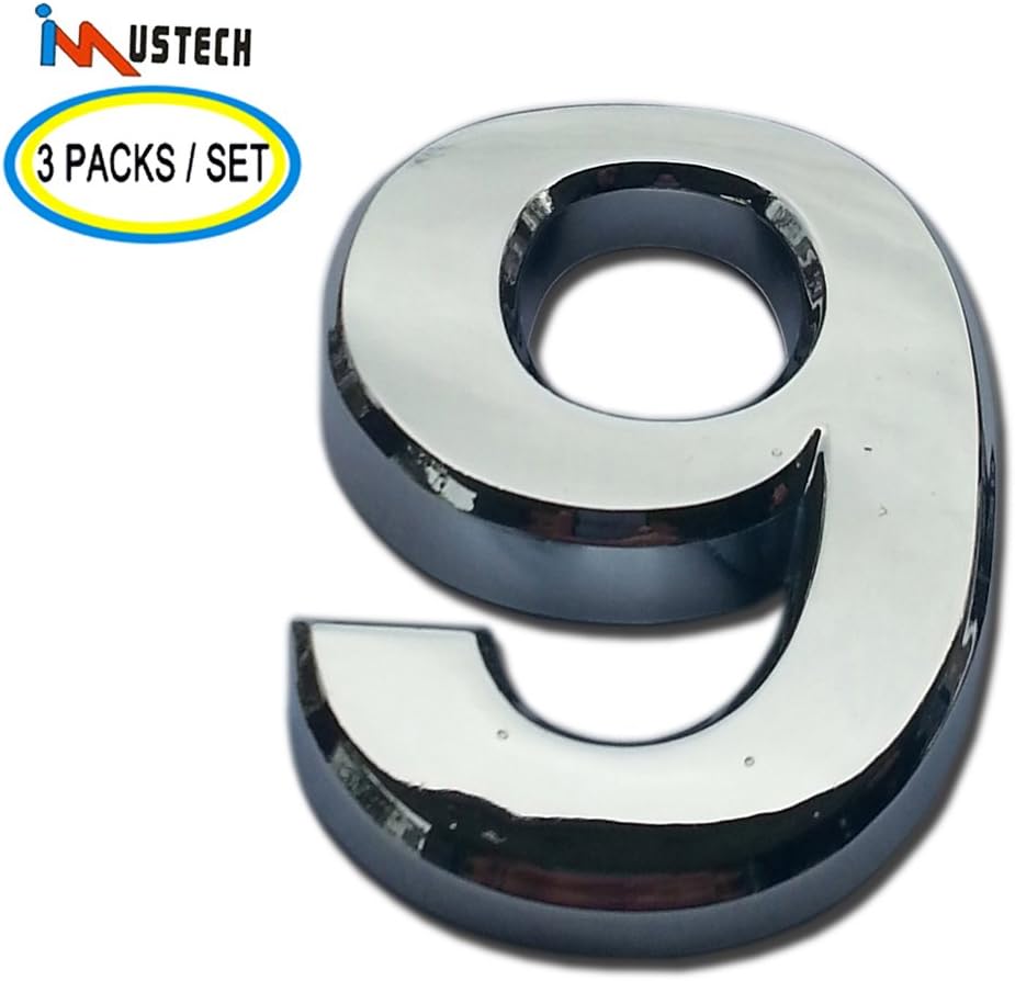 iMustech Mailbox Number (#9 Silver 2-3/4 Inch)