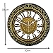 Foxtop Large Decorative Wall Clock Vintage Retro Antique Style Hollow Design, Standard Quartz Movement, Battery Operated, 12 inch, Gold Color