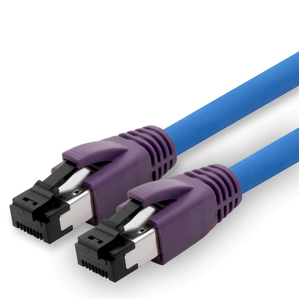1aTTack.de 20m Cat.8 network cable CAT8 cable CAT 8 2000 MHz 40 Gbit s 40GBase-T high end Poe+ patch cable Ethernet cable AWG24 copper LSZH blue - 1 piece 20m