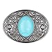 Belt Buckle, Western Cowboy Turquoise Stone Belt Buckle for Men and Women