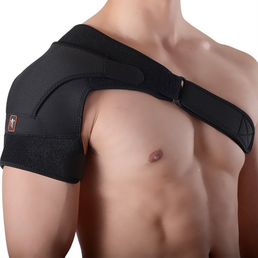 ITODA Shoulder Support Brace Gym Sports Brace Shoulder Support Sleeve Strap Upper Arm Shoulder Wrap for Rotator Cuff Dislocated AC Joint Shoulder Pain Relief
