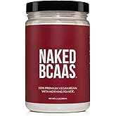 NAKED BCAAs Amino Acids Powder, Only 1 Ingredient, Pure 2:1:1 Formula, Vegan Unflavored Branched Chain Amino Acids, Instantized All Natural BCAA Supplement - 500 Grams, 100 Servings