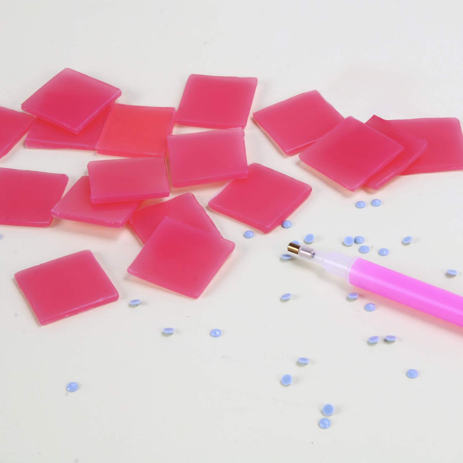 FEBSNOW Painting Glue Clay DIY Diamond Embroidery Wax Tool Set (Red 60 pcs)