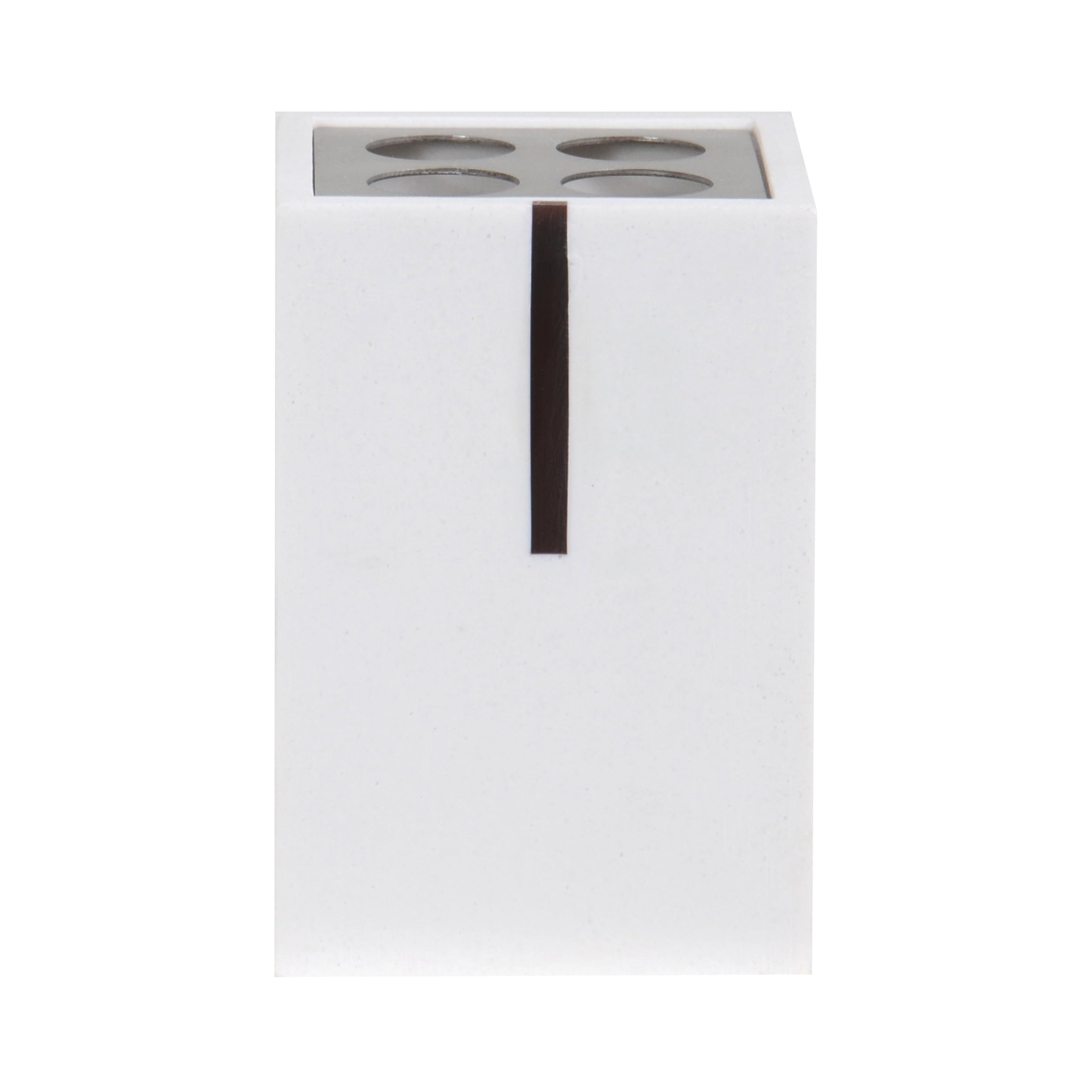 MSV "Dubai Polyresin Toothbrush Holder, White