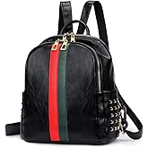 Lowille Backpack Purse For Women Mini PU Leather Rucksack Fashion Small Daypack Travel Shoulder Bag Tote Handbag (Small Black)