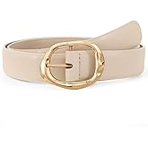 Women Leather Belt for Jeans Pants Ladies Casual Waist Belt Fashion Women Belt with Gold Buckle