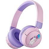 Kids Headphones Bluetooth for Girls, Toddler Headphones Wireless for School | 85/95dB Volume Limited, 50H Playtime, Bluetooth 6.0, Built in Mic, Fast Charging for Tablet, iPad, Cellphone