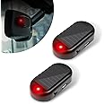 leediga 2 PCS Car Solar Alarm with USB Port, 1.96In x 0.98In x 0.59In ABS Vehicle Strobe Warning Light Accessories, Universal Anti-Theft LED Flashing Security Light for Truck SUV Car (Red)