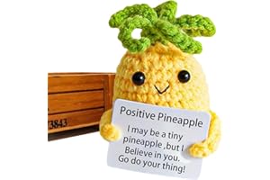 Avgiedy Funny Gifts, Emotional Support Pineapple, Handmade Crochet Pineapple Knitted Doll Gifts for Women, Boys, Girls.