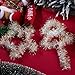10 Pieces White Iridescent Tinsel Garland Christmas Tinsel Garland Shiny Hanging Decorations for Christmas Tree Party Supplies