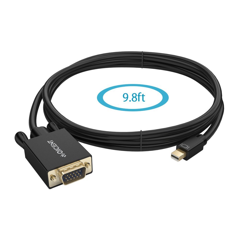 Thunderbolt Cable 3m To Vga For Hdtv Or Monitor Conv negro R 65,87