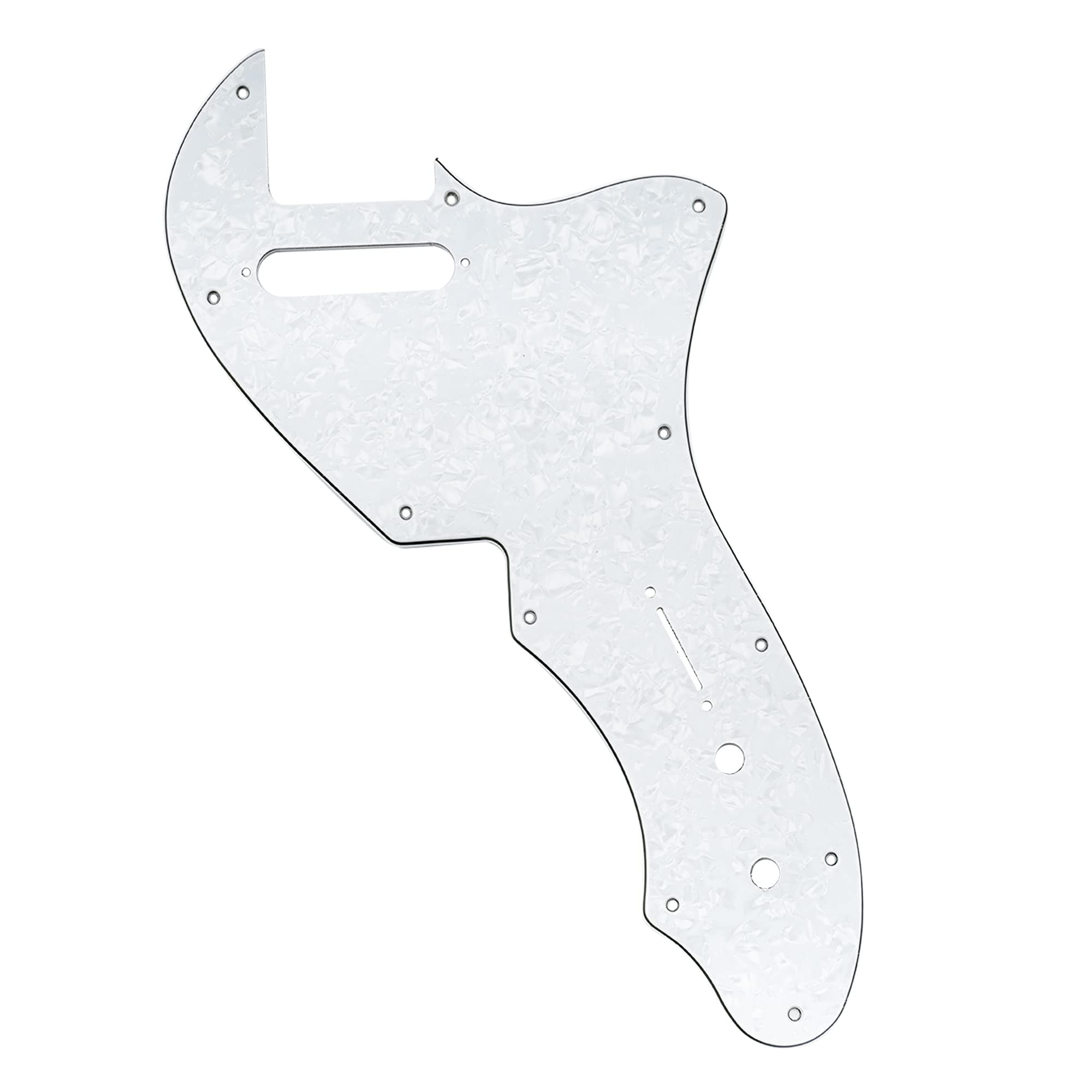 Musiclily Pro 11 Holes Guitar Pickguard For USA Fender 69 Tele Thinline Style Electric Guitar, 4Ply White Pearl