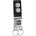 Buckle-Down Keychain-Ford Emblem-Black