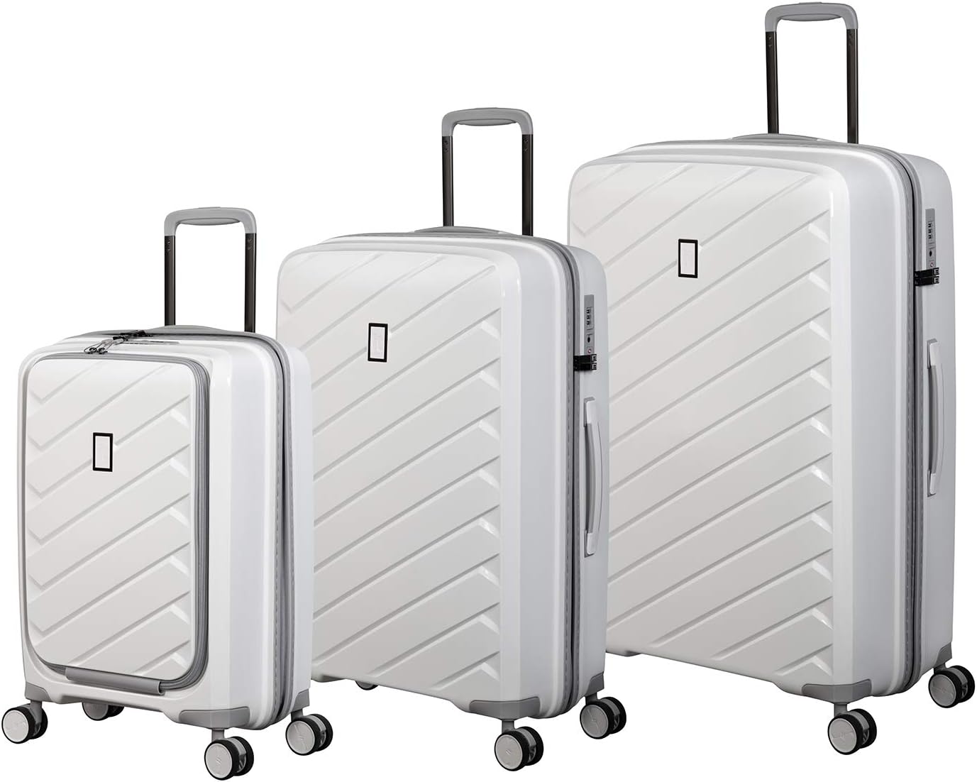 it luggage Influential Hardside Spinner, White, 3-Piece Set (22/26/29)