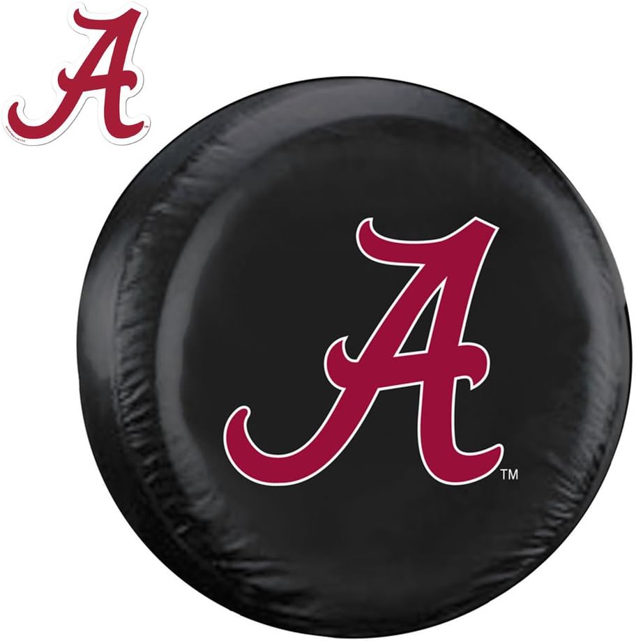 Alabama Crimson Tide NCAA Spare Tire Cover and Grille Logo Set (Large)