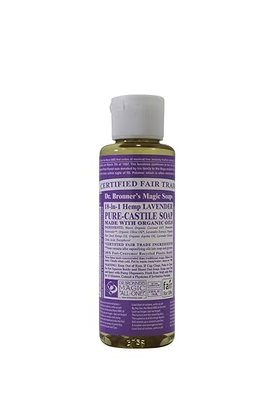 DR BRONNERS MAGIC SOAP ALL ONE CSLA04 4 OZ LAVENDER 18 IN 1 DR. BRONNER’S LIQUID SOAP