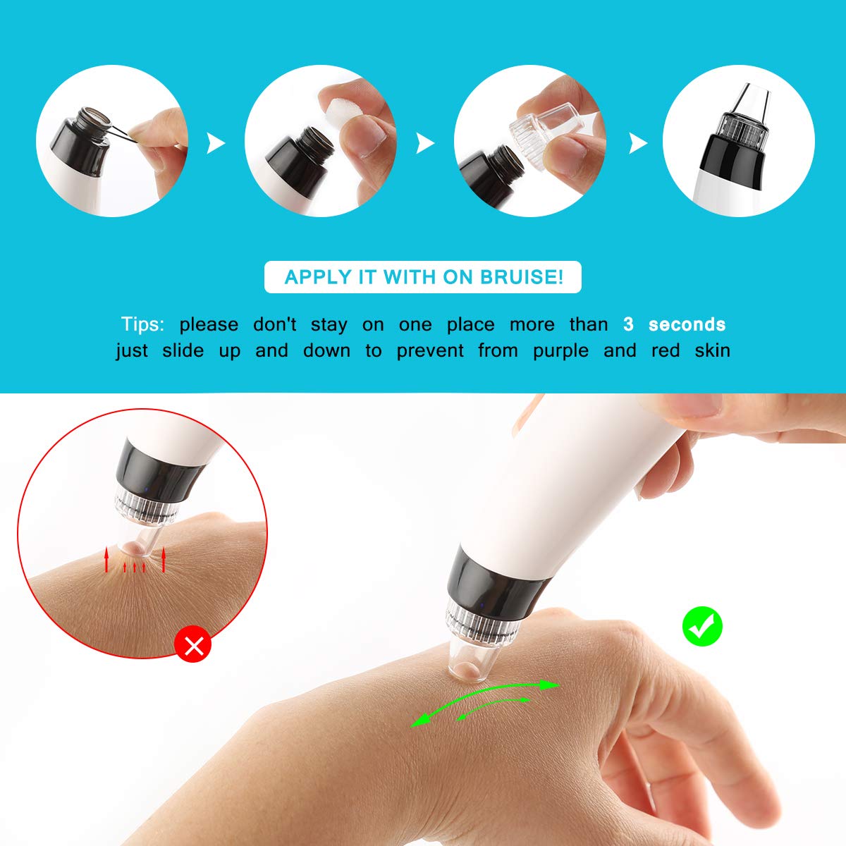 Blackhead Remover Pore Vacuum, Rechargeable Electric Facial Acne Cleaner Tool & 5 Probes Microcrystalline & Facial Massage Rolling Head for Eye Nose Face Skin Acne Comedone Extractor