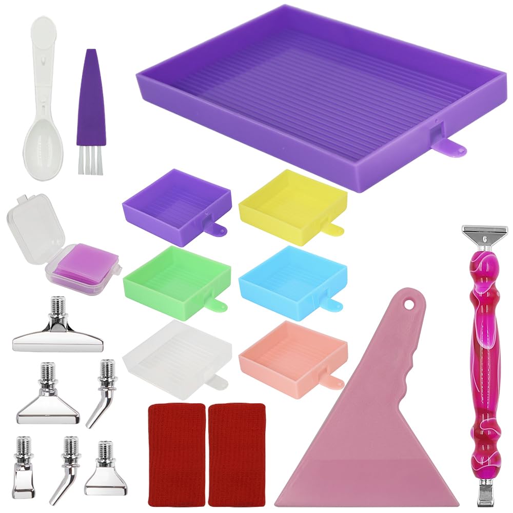 Diamond Art Paintings Tray Kits, SENHAI Multiple Colors Diamond Art Paints Accessories Tray Organizer, Diamond Paints Pens Kits, Diamond Art Paintings Kits for DIY Painting Crafts