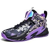 Aiscahent Kids Basketball Shoes, Running Walking Shoes Breathable Comfortable Boys Sneakers for Little/Big Kids