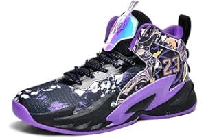 Aiscahent Kids Basketball Shoes, Running Walking Shoes Breathable Comfortable Boys Sneakers for Little/Big Kids