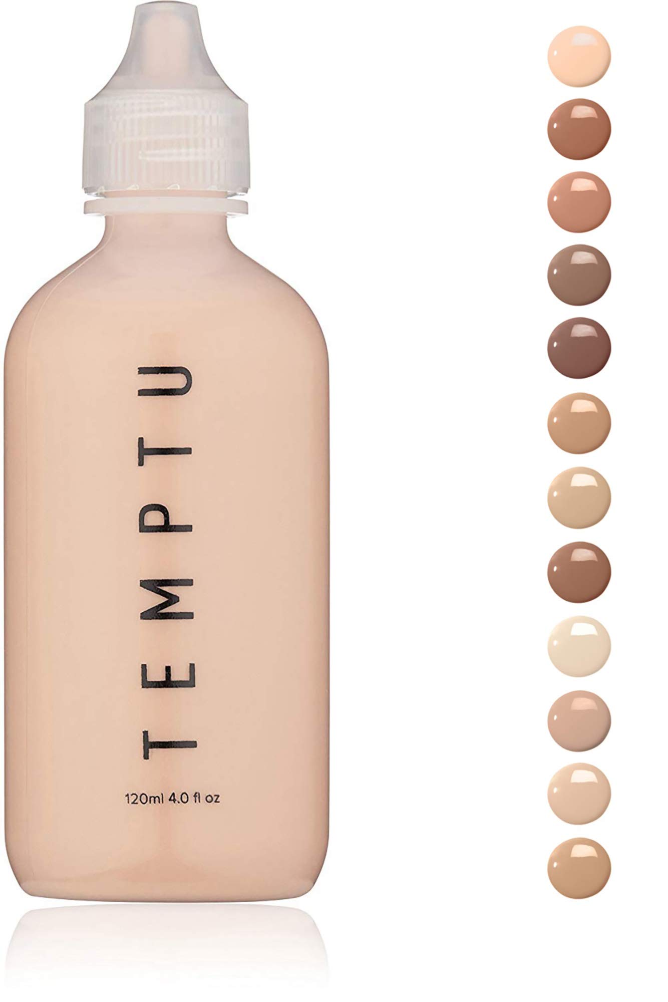 TEMPTU S/B Silicone-Based Airbrush Foundation: Professional Long-Wear Liquid Makeup, Sheer To Full Coverage For A Hydrated, Healthy-Looking Glow & Luminous, Dewy Finish On All Skin Types, 005 Pure Beige, 4 Fl Oz