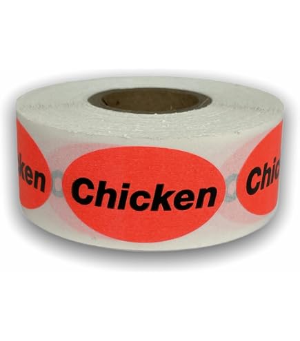 Amazon.com : 1 Roll 500 Labels .875 x 1.5 inch Oval Bright Red HOT