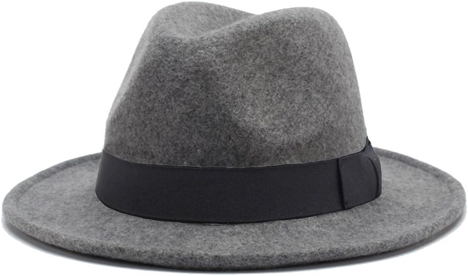 100% Wool Fedora Hats for Women Vintage Wide Brim Mens Fedora Cap